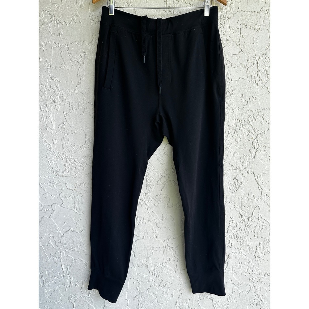 Lululemon Joggers Black Tapered Pants Men Large Comfort Lounge Athletic Training